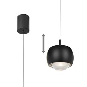 M8406  Roller Rise And Fall Pendant 12W LED Black
